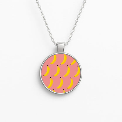 Banana Pattern Circle Necklace