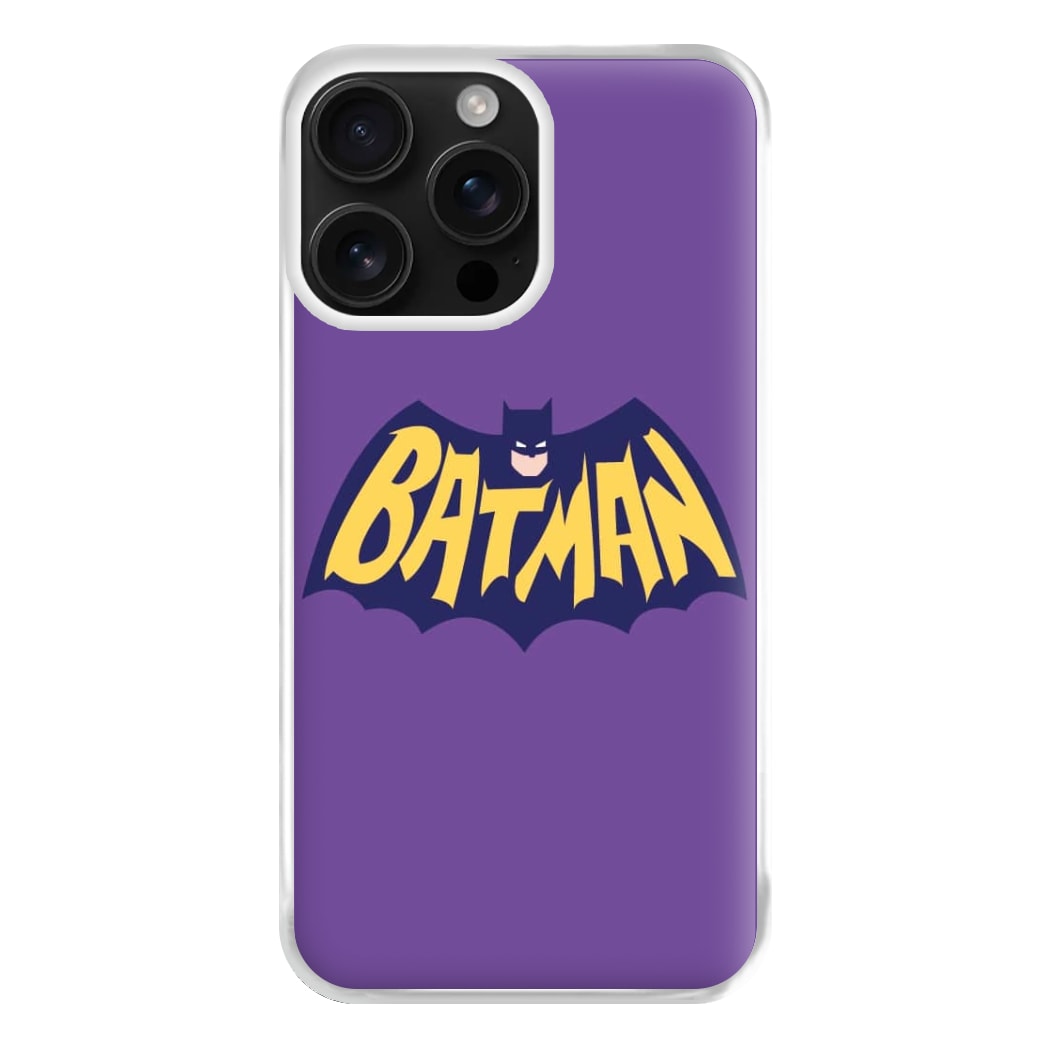 Bat Superhero Purple Logo Phone Case