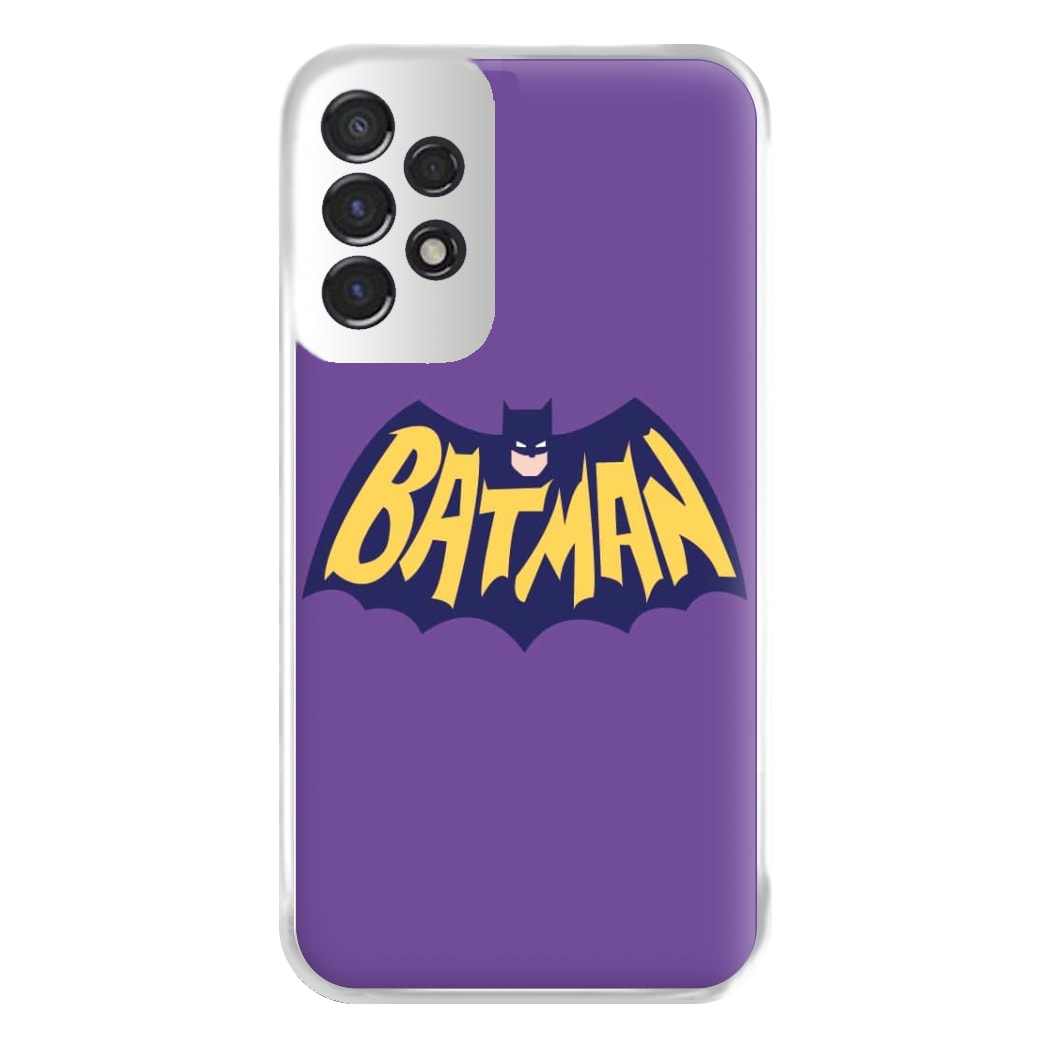 Bat Superhero Purple Logo Phone Case for Galaxy A53