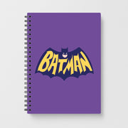 Bat Superhero Purple Logo Notebook 1