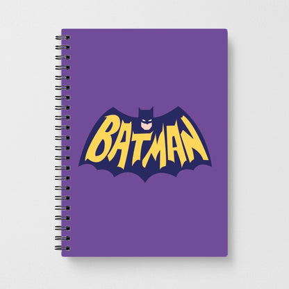 Bat Superhero Purple Logo Notebook