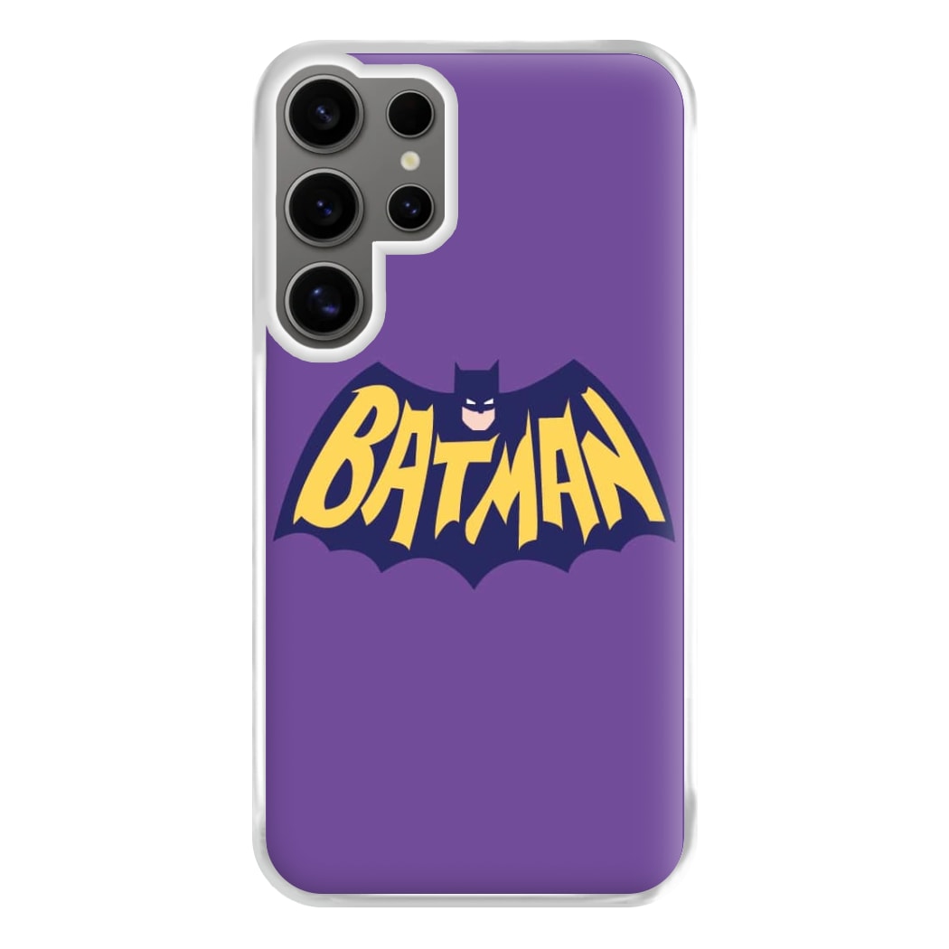 Bat Superhero Purple Logo Phone Case for Galaxy S24 Ultra