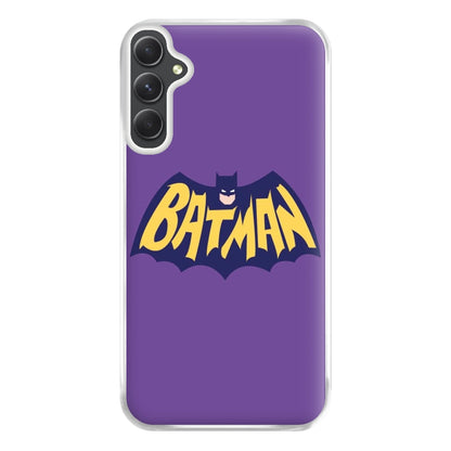 Bat Superhero Purple Logo Phone Case for Galaxy A14