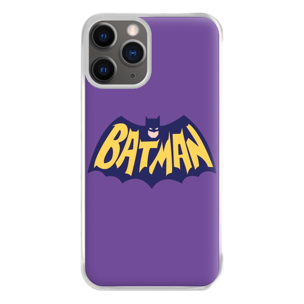 Bat Superhero Purple Logo Phone Case for iPhone 12 Pro Max