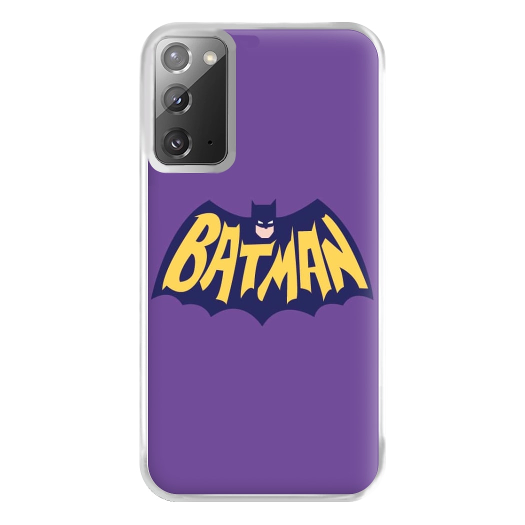 Bat Superhero Purple Logo Phone Case for Galaxy Note 20 Ultra