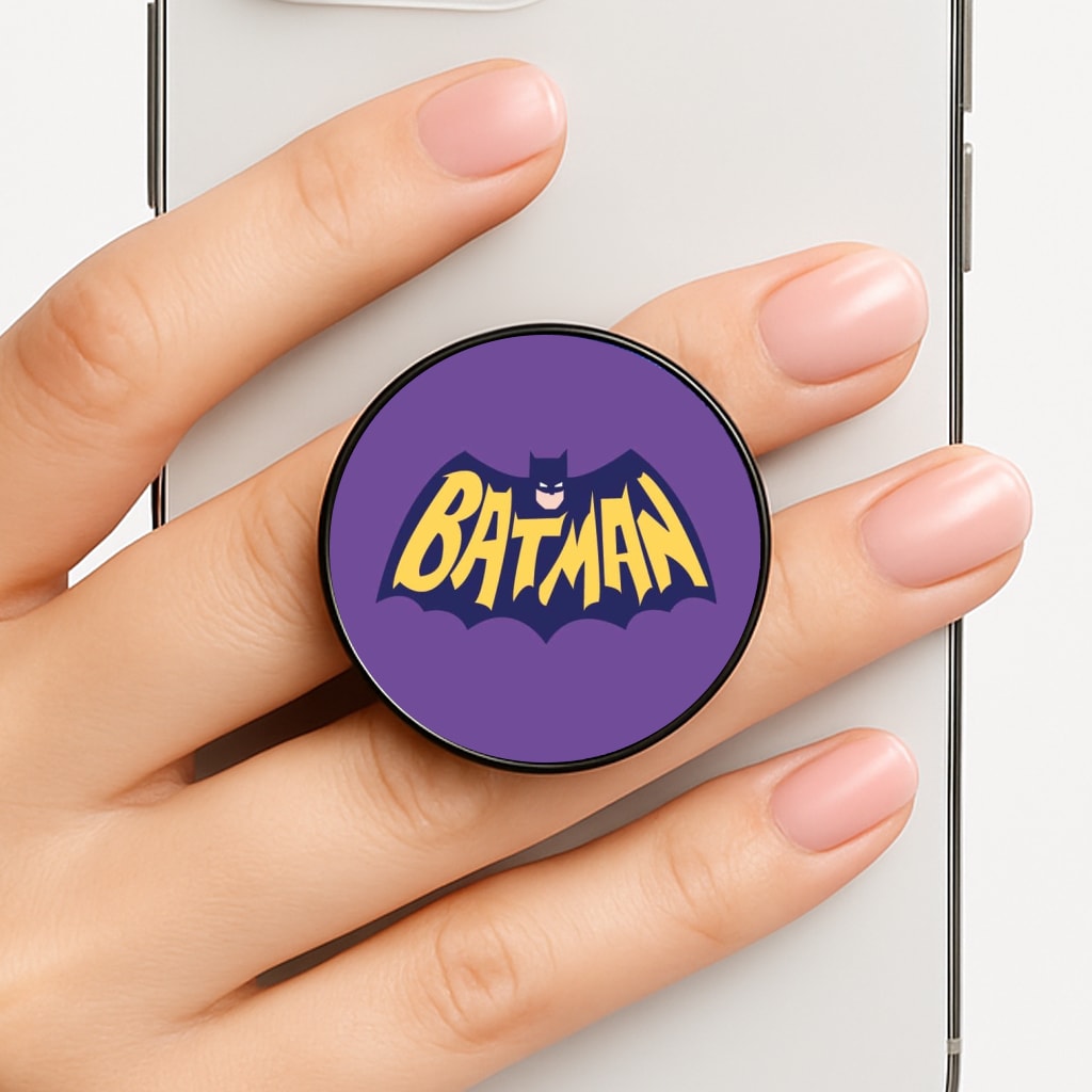 Bat Superhero Purple Logo FunGrip