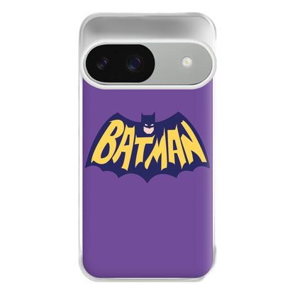 Bat Superhero Purple Logo Phone Case for Google Pixel 9 / 9 Pro