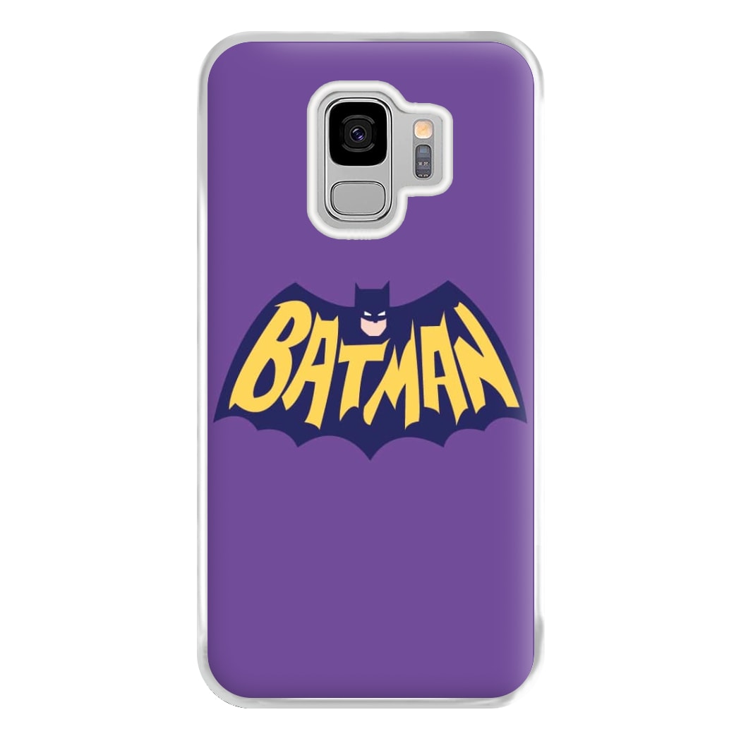 Bat Superhero Purple Logo Phone Case for Galaxy S9 Plus