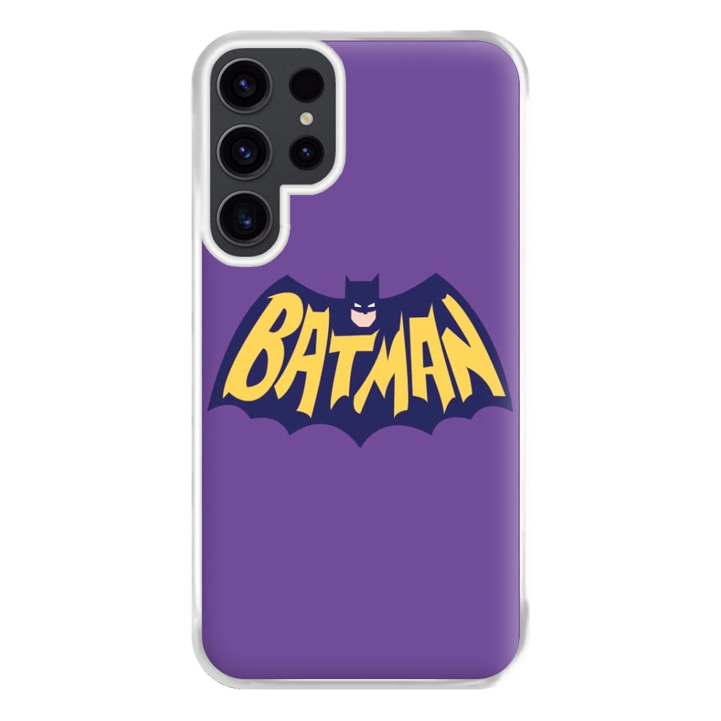 Bat Superhero Purple Logo Phone Case for Galaxy S23 Ultra