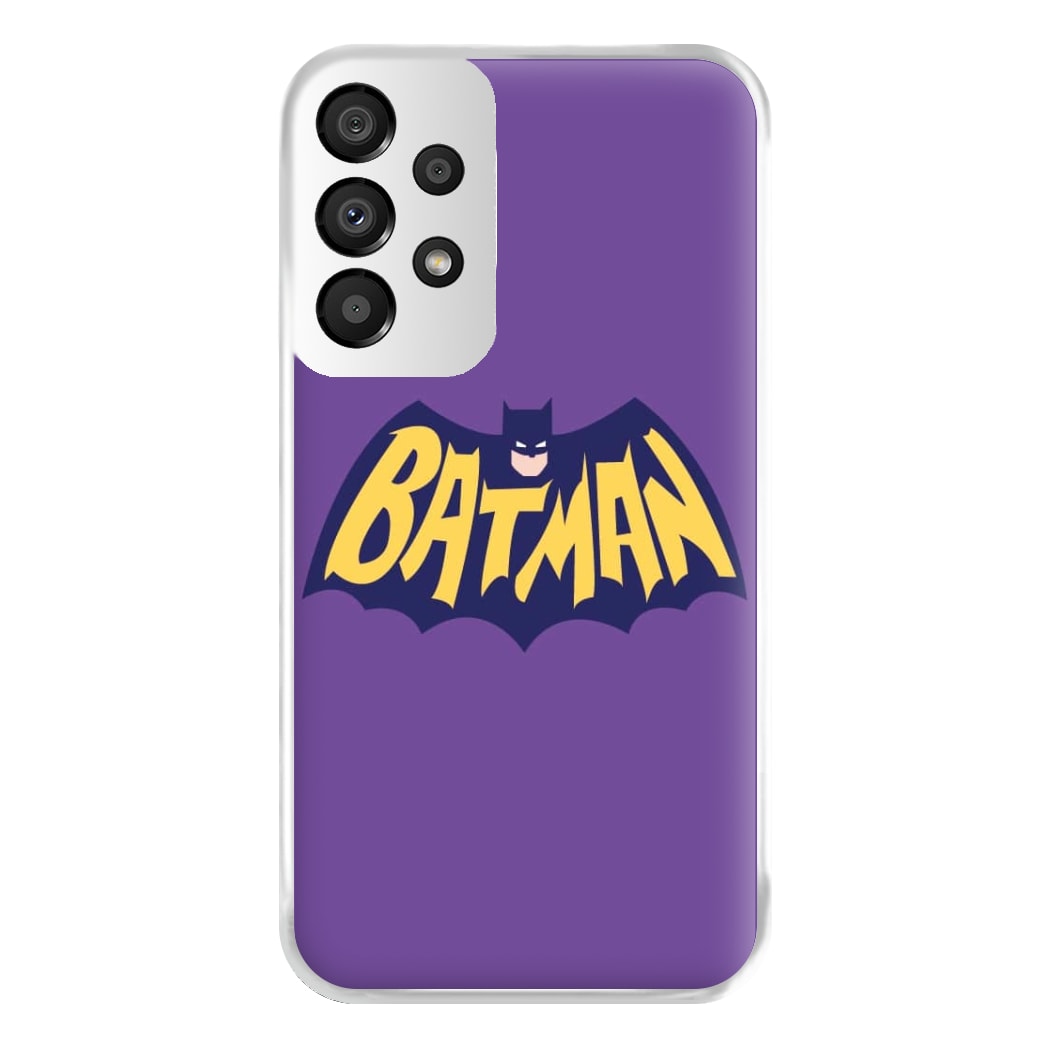 Bat Superhero Purple Logo Phone Case for Galaxy A33