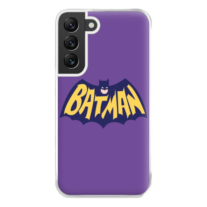 Bat Superhero Purple Logo Phone Case for Galaxy S22 Plus