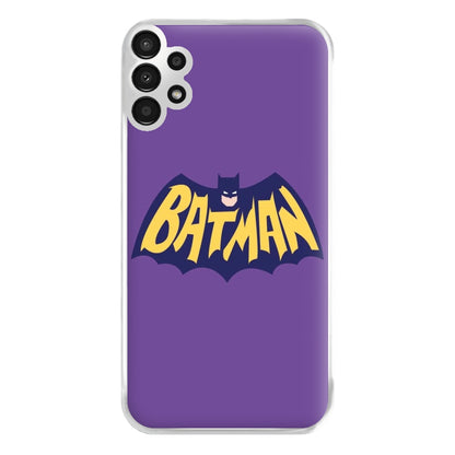 Bat Superhero Purple Logo Phone Case for Galaxy A13