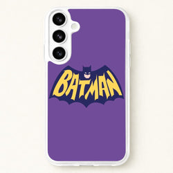 Bat Superhero Purple Logo Phone Case for Galaxy S26 Plus