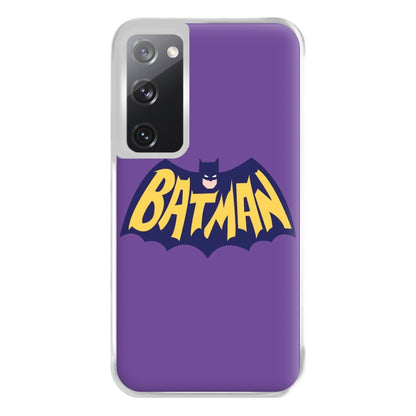 Bat Superhero Purple Logo Phone Case for Galaxy S20FE