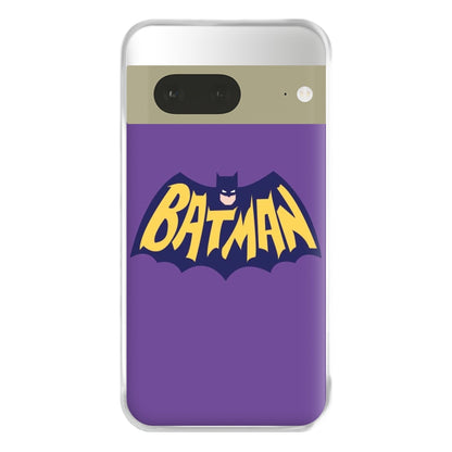 Bat Superhero Purple Logo Phone Case for Google Pixel 7a