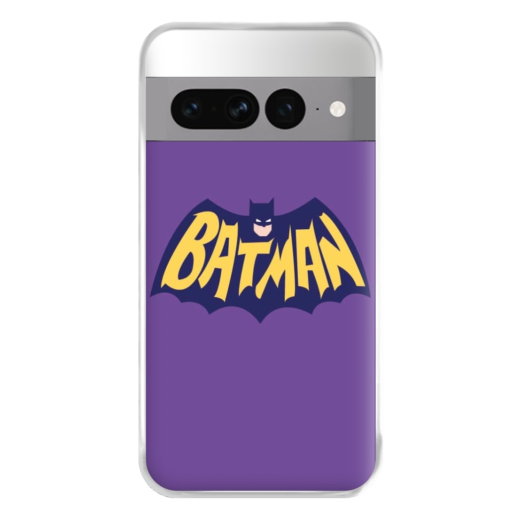 Bat Superhero Purple Logo Phone Case for Google Pixel 7 Pro