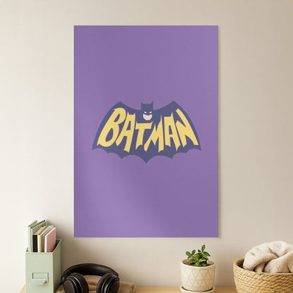 Bat Superhero Purple Logo Poster