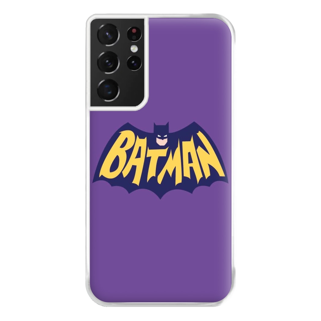 Bat Superhero Purple Logo Phone Case for Galaxy S21 Ultra