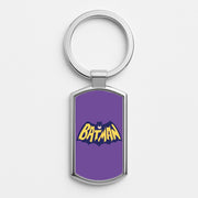 Bat Superhero Purple Logo Luxury Keyring 1