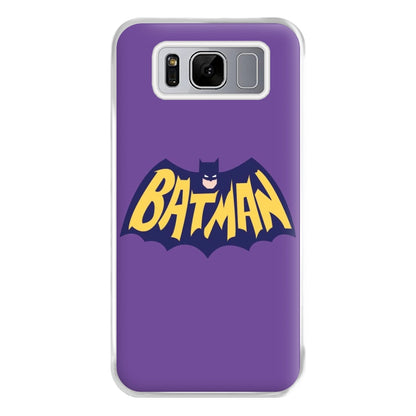 Bat Superhero Purple Logo Phone Case for Galaxy S8 Plus