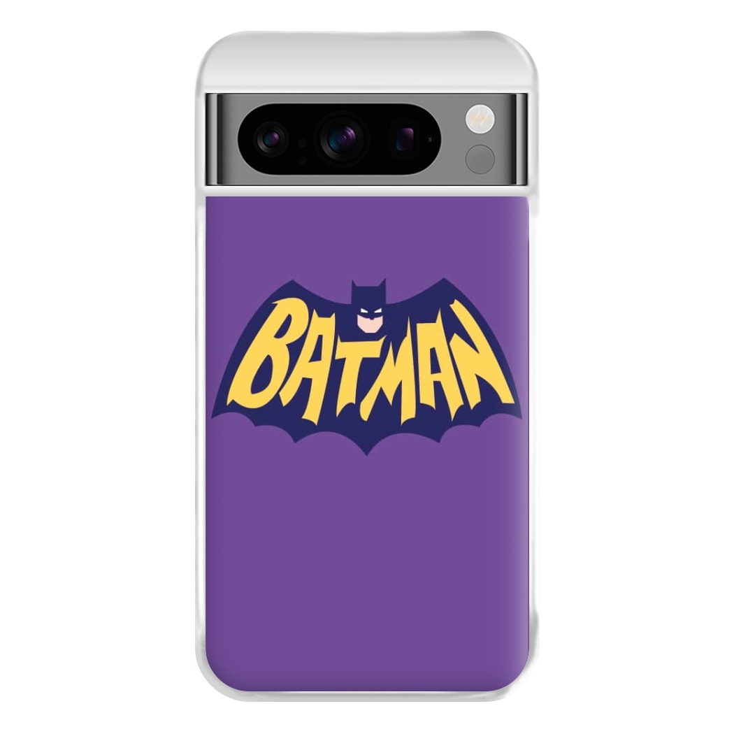 Bat Superhero Purple Logo Phone Case for Google Pixel 8 Pro