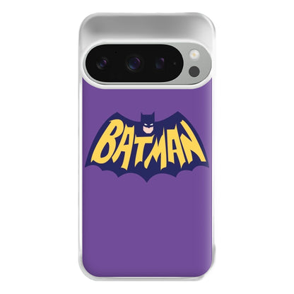 Bat Superhero Purple Logo Phone Case for Google Pixel 9 Pro XL