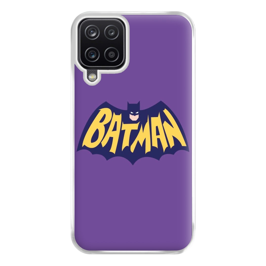 Bat Superhero Purple Logo Phone Case for Galaxy A12