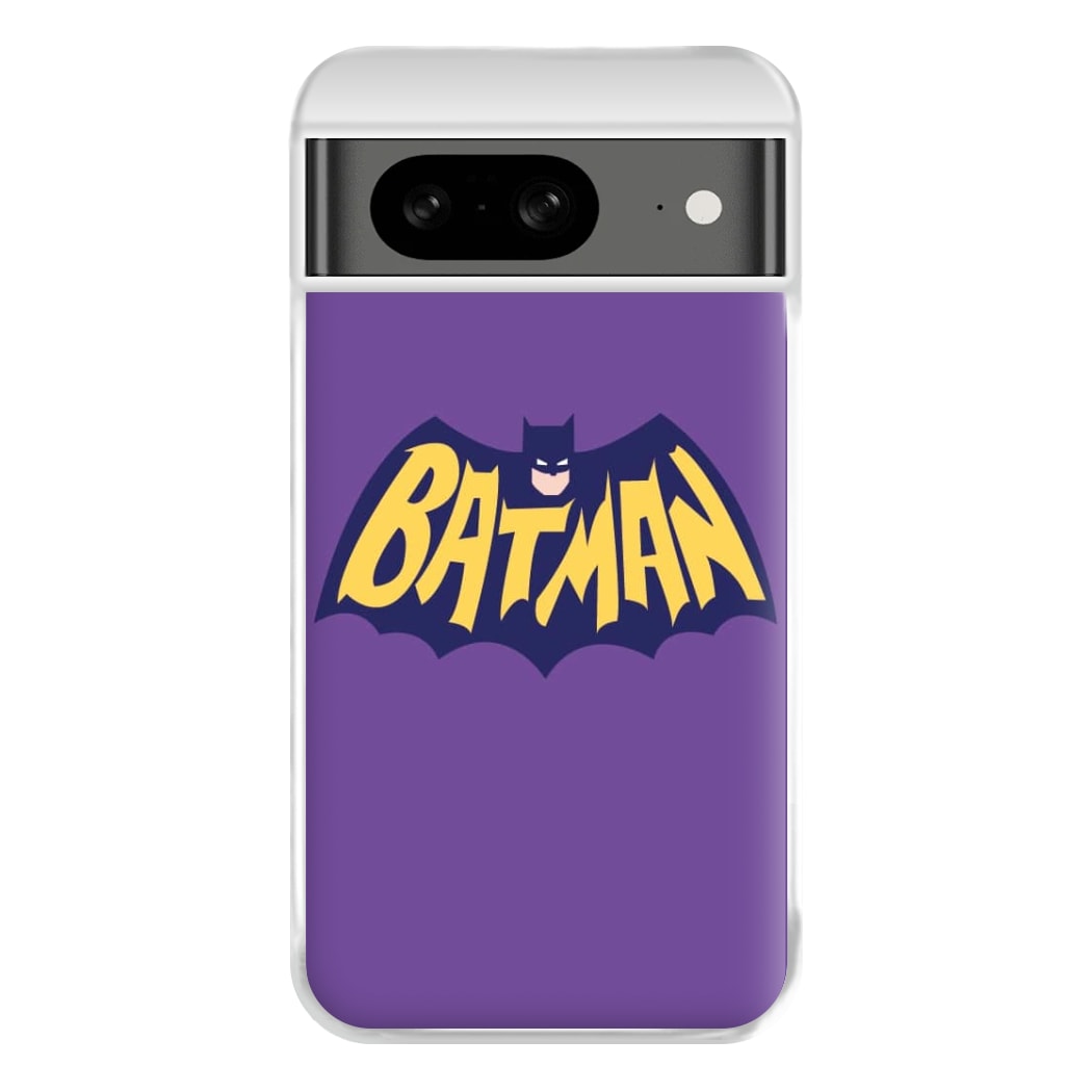 Bat Superhero Purple Logo Phone Case for Google Pixel 8