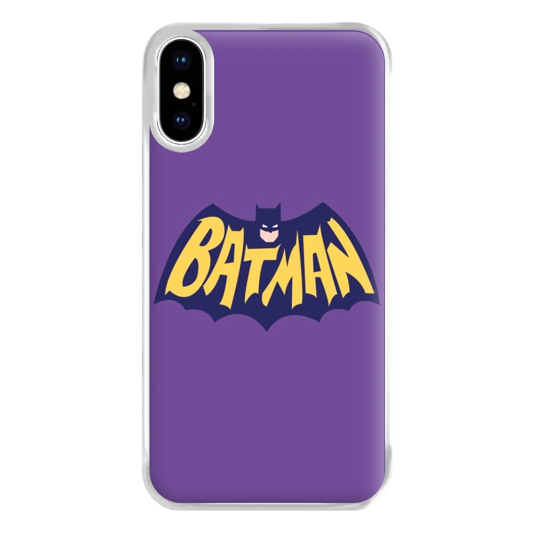 Bat Superhero Purple Logo Phone Case for iPhone XS Max