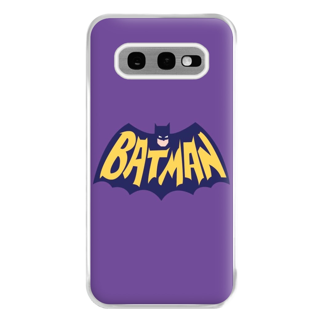 Bat Superhero Purple Logo Phone Case for Galaxy S10e