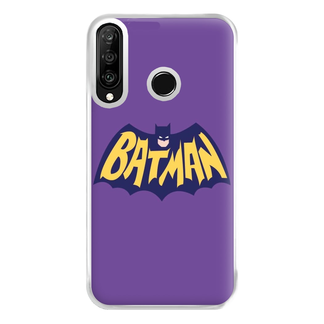 Bat Superhero Purple Logo Phone Case for Huawei P30 Lite