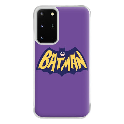 Bat Superhero Purple Logo Phone Case for Galaxy S20 Plus