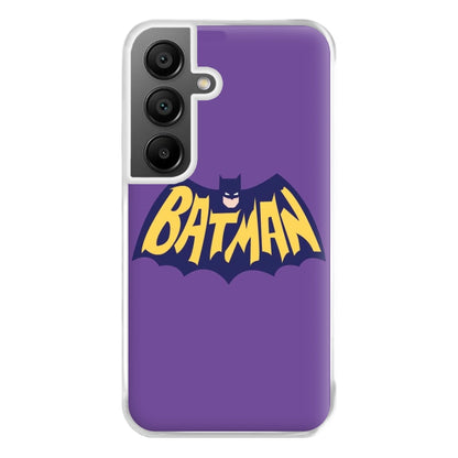 Bat Superhero Purple Logo Phone Case for Galaxy A55