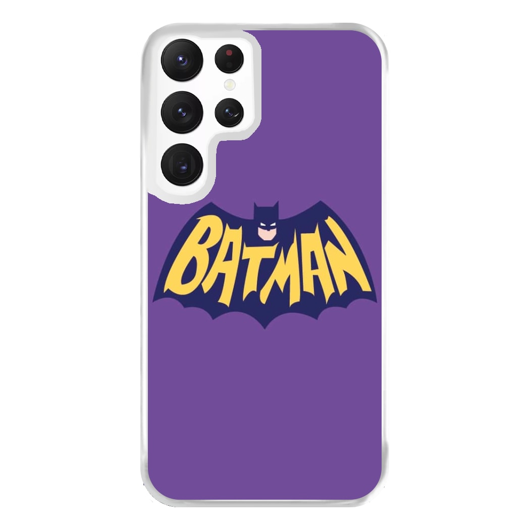 Bat Superhero Purple Logo Phone Case for Galaxy S22 Ultra