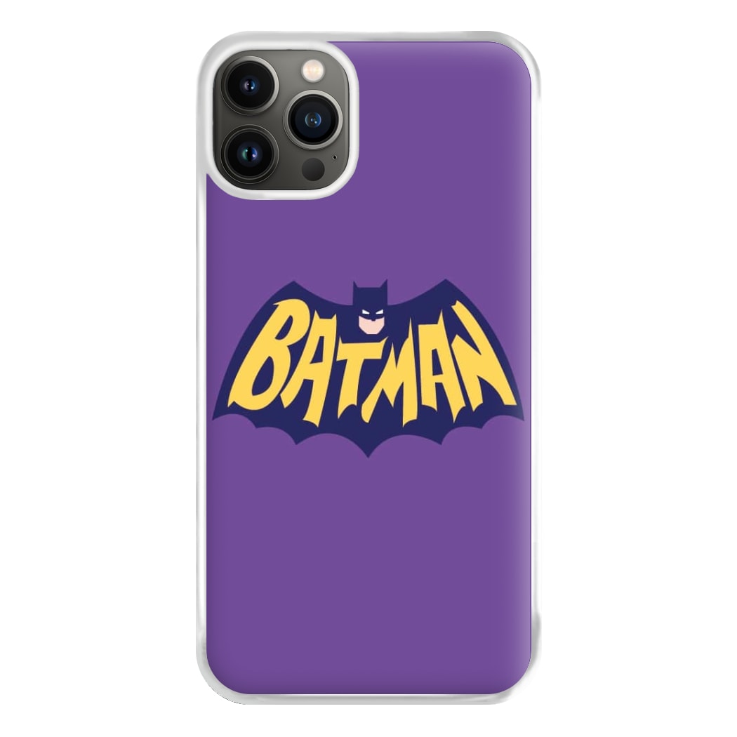 Bat Superhero Purple Logo Phone Case for iPhone 13