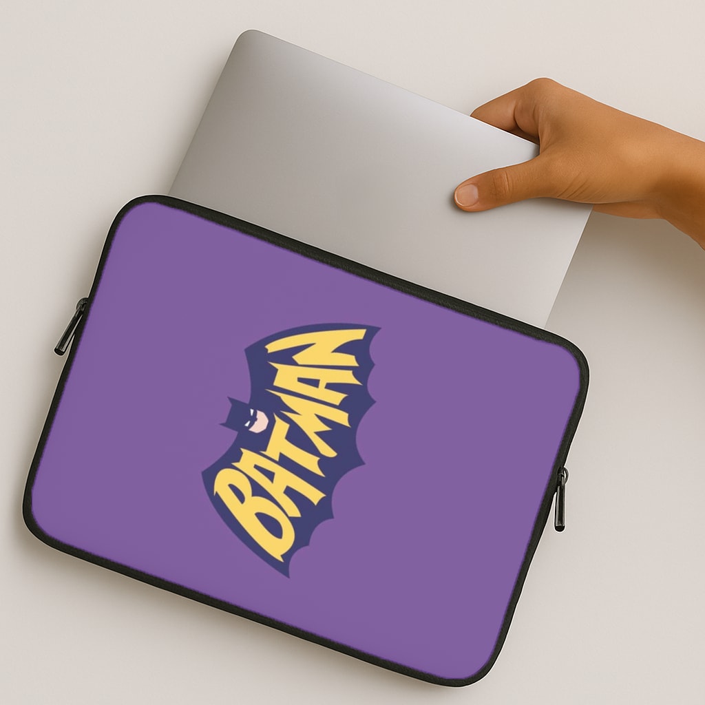 Bat Superhero Purple Logo MacBook Case