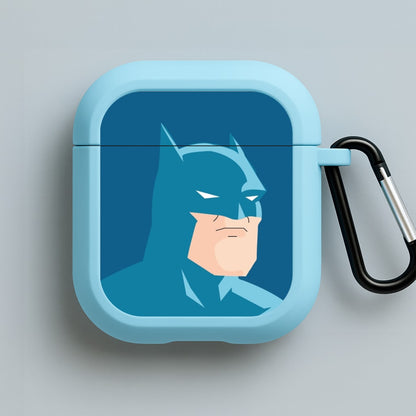 Blue Bat Superhero Blue AirPods Case