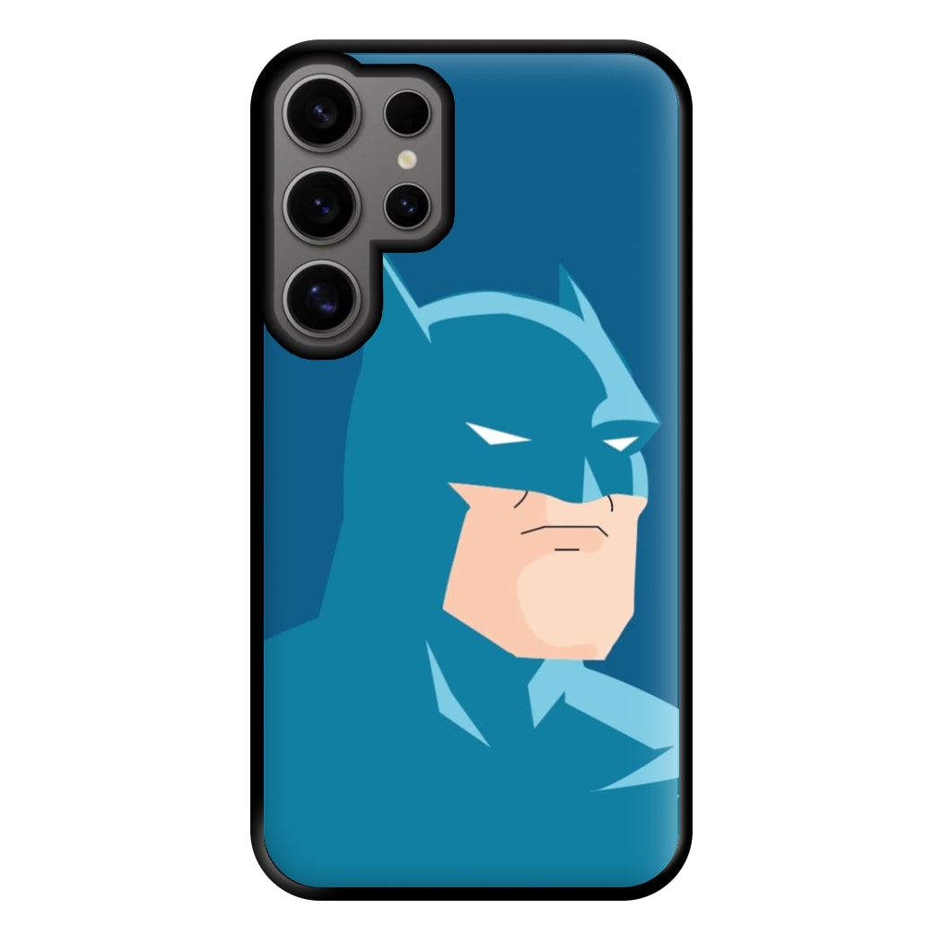 Blue Bat Superhero Phone Case for Galaxy S24 Ultra