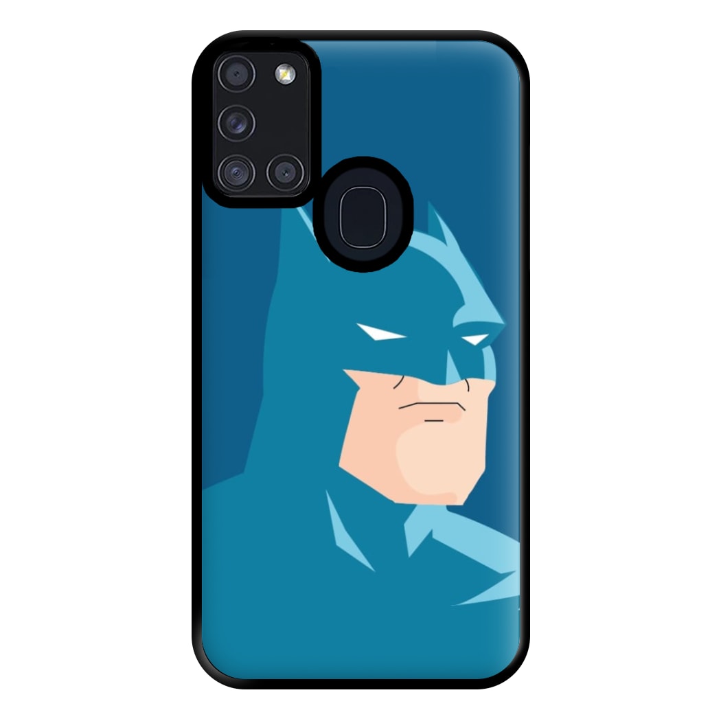 Blue Bat Superhero Phone Case for Galaxy A21s