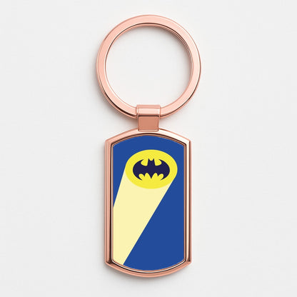 Bat Signal Rose Gold Keyring