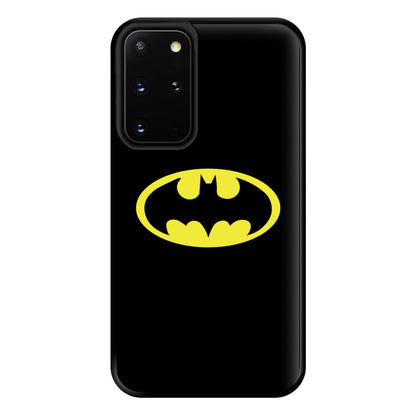 Black Bat Superhero Logo Phone Case for Galaxy S20 Plus