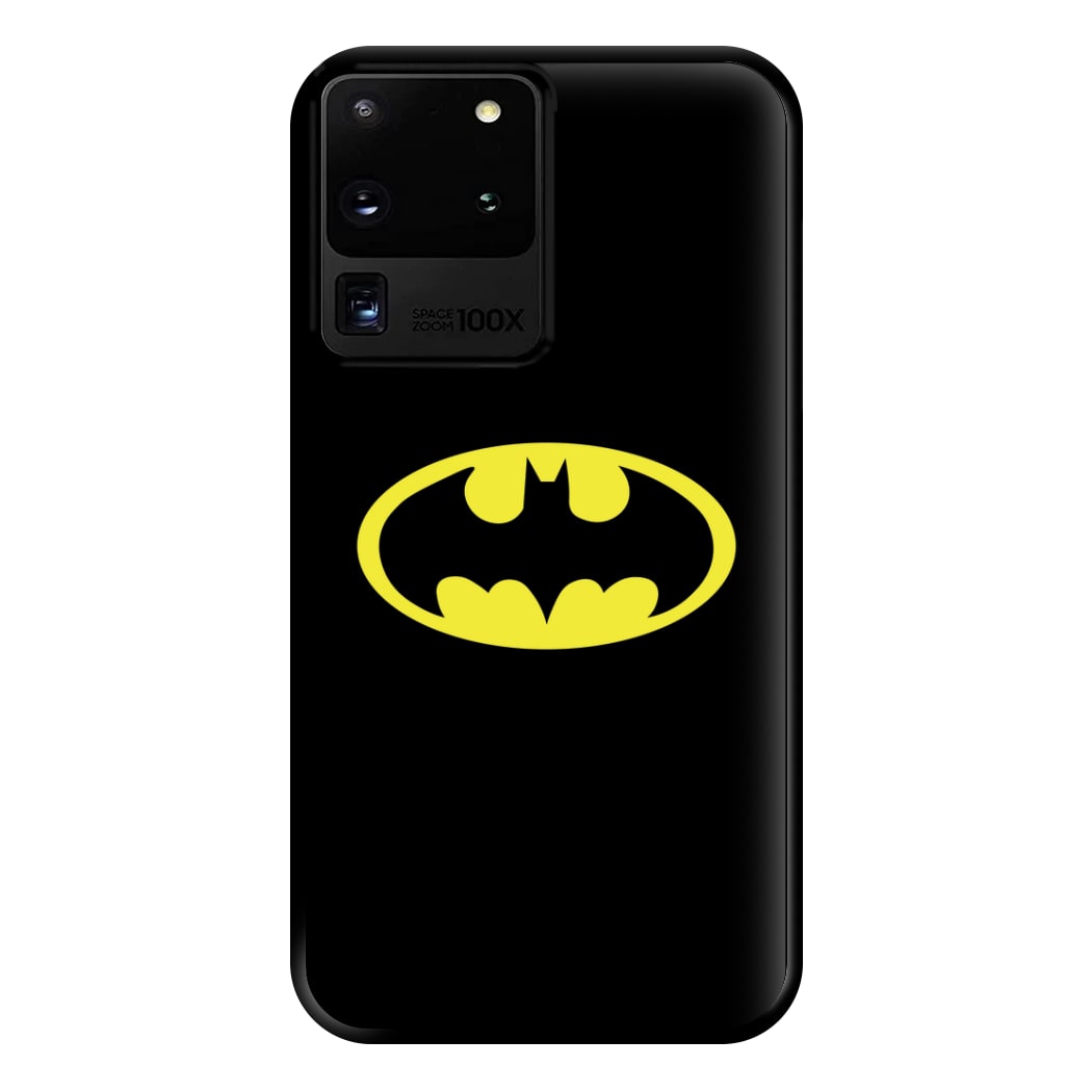 Black Bat Superhero Logo Phone Case for Galaxy S20 Ultra