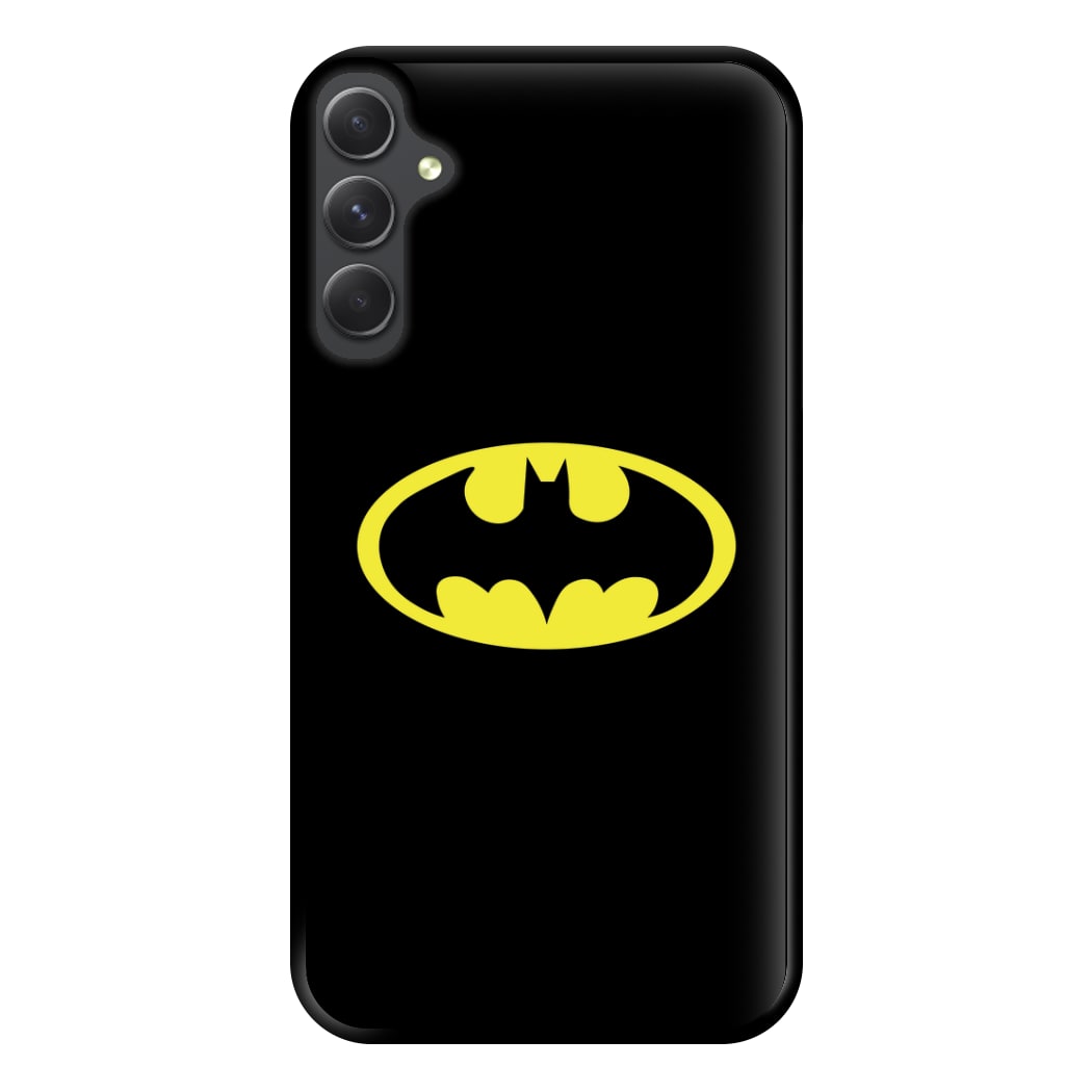 Black Bat Superhero Logo Phone Case for Galaxy A54