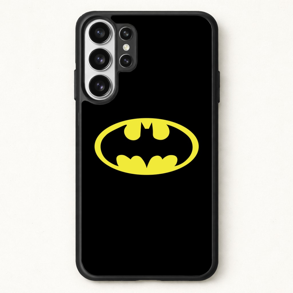 Black Bat Superhero Logo Phone Case for Galaxy S26 Ultra
