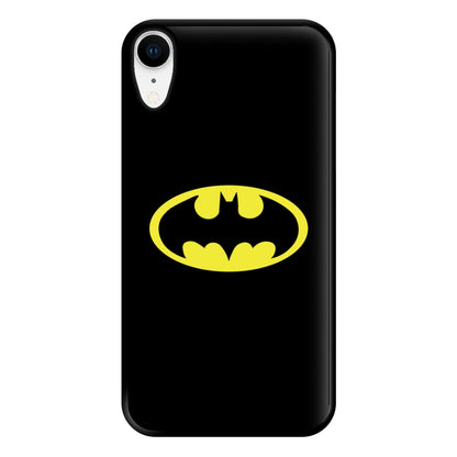 Black Bat Superhero Logo Phone Case for iPhone XR