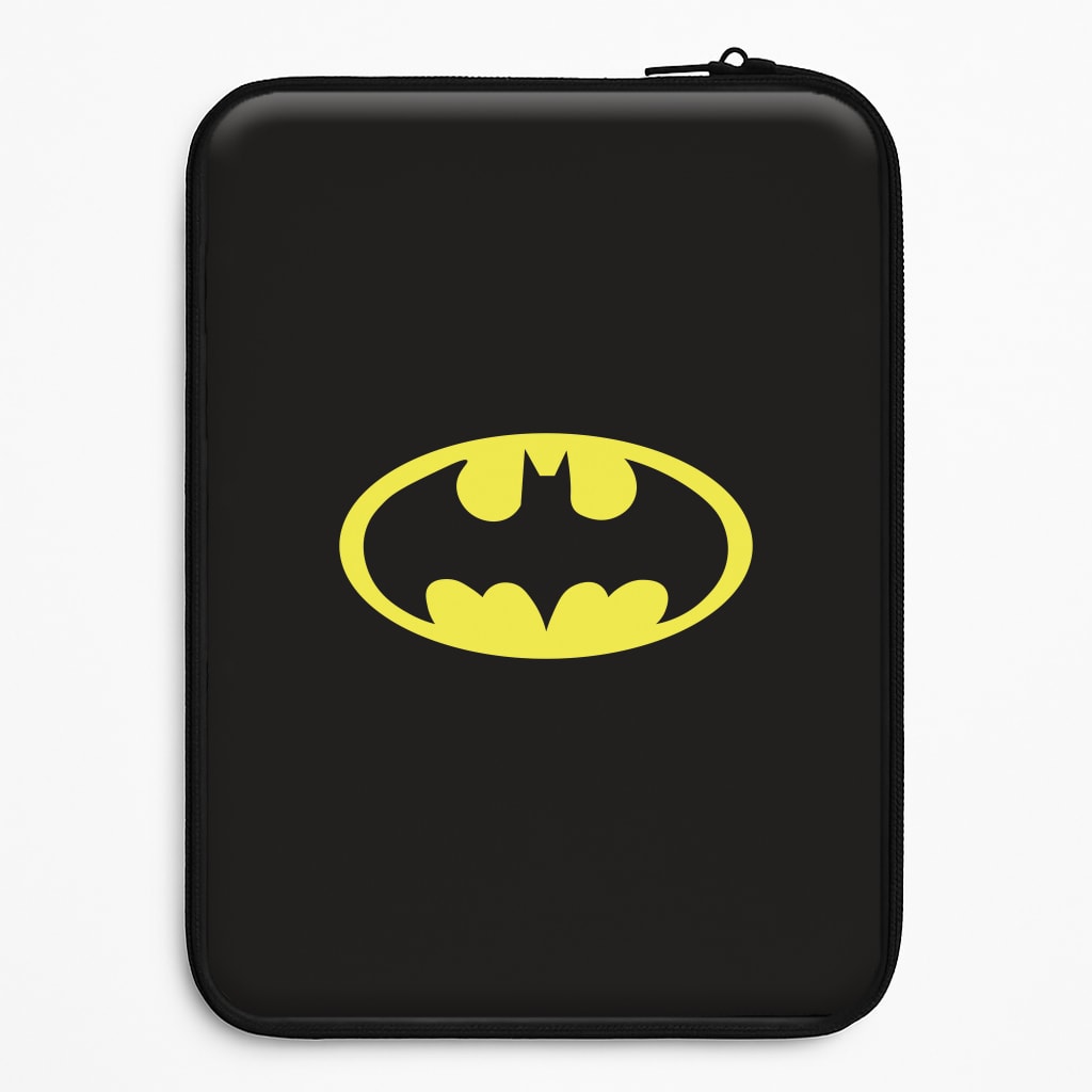Black Bat Superhero Logo Laptop Sleeve