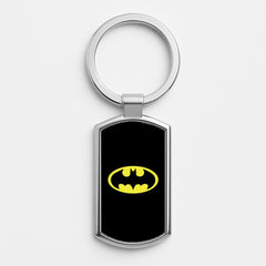 Black Bat Superhero Logo Luxury Keyring