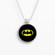 Black Bat Superhero Logo Necklace 1