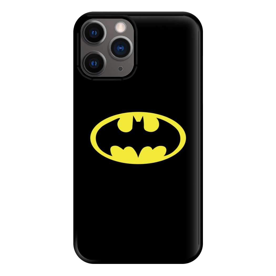 Black Bat Superhero Logo Phone Case for iPhone 12 Pro Max