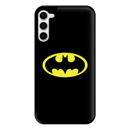 Black Bat Superhero Logo Phone Case for Galaxy S23 Plus